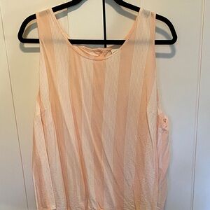 Peach and White Striped Women's Top